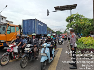 Polsek Krembangan Laksanakan Pemantauan Pos Akhir di TL Mbah Ratu
