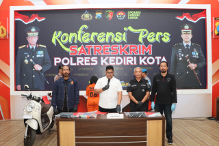 Polres Kediri Kota Berhasil Amankan Residivis Pencurian di Kamar Kos Yang Viral di Medsos
