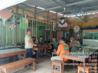 Sambang Warga, Polsek Krembangan Bahas Ketahanan Pangan dan Titipkan Pesan Kamtibmas