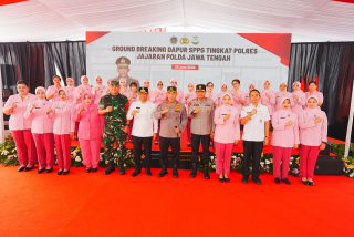 Kapolri Groundbreaking 24 SPPG Jateng, Dukung Penuh Program MBG