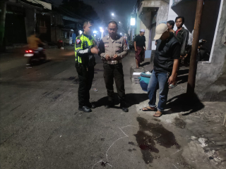 Polisi Tangani Laka 3 Remaja di Bulak Banteng Surabaya