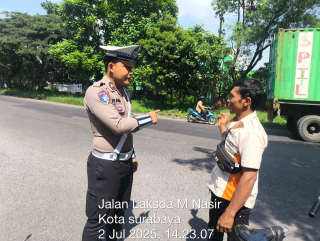 Satlantas Polres Pelabuhan Tanjung Perak Gencarkan Edukasi Lalu Lintas Lewat Program Mahameru Lantas