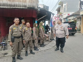 Polsek Krembangan Laksanakan Patroli dan Giat Gabungan 3 Pilar di Wilayah Terdampak Kanalisasi