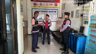 Patroli Presisi Sat Samapta Polres Pelabuhan Tanjung Perak di Kantor BMKG