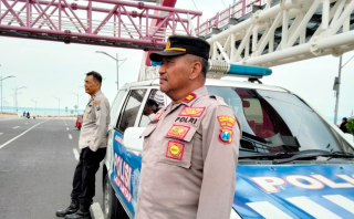 Polsek Kenjeran Patroli Antisipasi 3C di Jembatan Suroboyo Berlangsung Kondusif