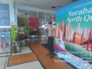 Patroli Objek Vital North Quay, Sat Samapta Polres Pelabuhan Tanjung Perak Jaga Kondusivitas Wilayah