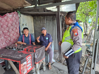 Sosialisasi Tatap Muka Satlantas Edukasi Tertib Lalu Lintas Di Wilayah Pelabuhan