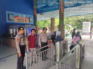 Patroli Dialogis Unit Pam Obvit di Wisata Kenpark Antisipasi Kerawanan Kamtibmas