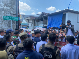 Penyampaian Surat Pemberitahuan ke-3 Normalisasi Sungai Kalianak Berjalan Aman dan Kondusif