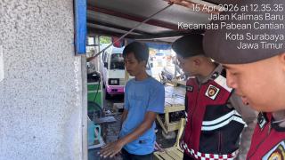 Patroli Kota Presisi Sat Samapta di Kawasan UMKM Kalimas Baru, Antisipasi Kerawanan Kamtibmas