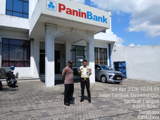 Patroli Dialogis Polsek Asemrowo Bersama Petugas Keamanan Bank Panin Perkuat Antisipasi Gangguan Kamtibmas
