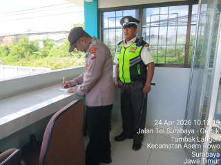 Patroli Pemantauan Objek Vital Gudang PLN Tambak Langon, Polsek Asemrowo Perkuat Antisipasi Gangguan Kamtibmas