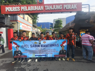 Perkuat Sinergi, Polres Pelabuhan Tanjung Perak Libatkan Elemen Masyarakat dalam Apel Sabuk Kamtibmas di Polda Jatim