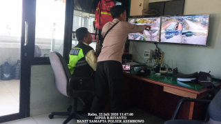 Polsek Asemrowo Patroli Objek Vital PLN Tambak Langon, Antisipasi Gangguan 3C