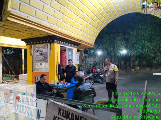 Bhabinkamtibmas Sukolilo Baru Sambang Security Kenpark, Sampaikan Pesan Kamtibmas