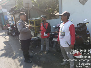 Bhabinkamtibmas Pegirian Sampaikan Imbauan Kamtibmas, Ajak Warga Waspada Curanmor