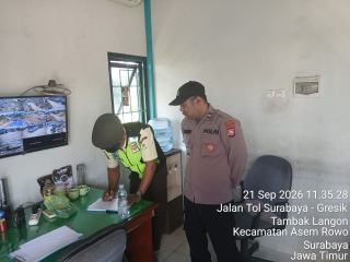 Polsek Asemrowo Patroli Objek Vital Gudang PLN Tambak Langon, Antisipasi 3C