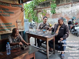 Bhabinkamtibmas Ampel Polsek Semampir Cangkruk Kamtibmas, Waspadai Curanmor