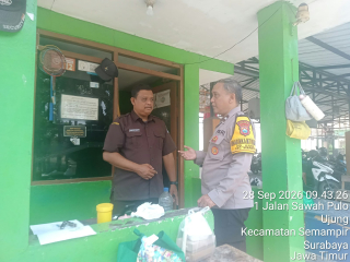 Bhabinkamtibmas Ujung Sambang Security SMPN 11, Ingatkan Waspada Curanmor