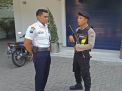Patroli Perbankan, Satsabhara Polres Tanjung Perak Titip Pesan Kamtibmas Ke Petugas Sekuriti