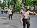 Polres Tanjung Perak Bersama Personil Gabungan Lakukan Penertiban Masker di Jalan Bunguran