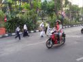 Polsek Pabean Cantikan Atur Lalu Lintas Pagi di Jalan Bunguran