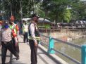 Polsek Pabean Cantikan Pantau Ketinggian Air Sungai Kalimas