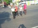 Polsek Pabean Cantikan Atur Lalu Lintas Pagi di Jalan Stasiun Kota
