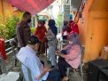 Polsek Asemrowo Lakukan Pengamanan Pelaksanaan Vaksinasi Covid-19 di Kelurahan Genting Kalianak