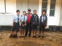Babinkamtibmas Bongkaran Narsis Bareng Murid-murid SMP Sasana Bhakti