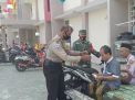 Babinkamtibmas Perak Timur Bagikan Masker Gratis Ke Warga Rusun Indrapura