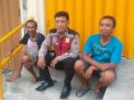Sambang Sopir Truk, Babinkamtibmas Bongkaran Sampaikan Pesan Keselamatan