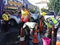 Personil Polres Tanjung Perak Bersih-bersih Mako Dalam Rangka Sabtu Osis