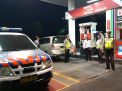 Polsek Pabean Cantikan Patroli Malam di SPBU, Sampaikan Himbauan Waspada 3C