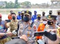 Kapolda Jatim Cek Lokasi Kapal Sungai Tenggelam dan turunkan Tim Pencarian di Rengel Tuban