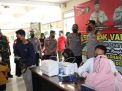 Layani Vaksin Pemudik, Polresta Sidoarjo Buka Gerai Vaksinasi di Terminal Purabaya