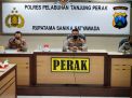 KAPOLRES TANJUNG PERAK, SERTA PARA PEJABAT UTAMA MENGIKUTI VIDEO CONFERENCE KAPOLRI