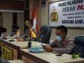 WAKAPOLRES TANJUNG PERAK MENGIKUTI PELAKSANAAN VIDCON YANG TERHUBUNG DENGAN WAKAPOLDA JATIM
