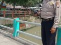 Polsek Pabean Cantikan Pantau Debit Air Sungai Kalimas, Antisipasi Potensi Banjir