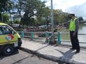 Polsek Pabean Cantikan Laksanakan Giat Patroli di Jembatan Kalimas, Terpantau Debit Normal