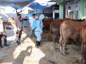 Polsek Semampir, Polres Pelabuhan Tanjung Perak Lakukan Penyemprotan Desinfektan di RPH Jalan Pegirian