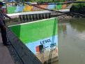 Deteksi Banjir, Polsek Asemrowo Lakukan Pengecekan Debit Air Secara Rutin