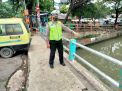 Pemeriksaan Ketinggian Debit Air Sungai Rutin Dilaksanakan Polsek Pabean Cantikan, Waspada Adanya Potensi Banjir