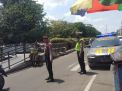 Polsek Semampir Laksanakan Patroli Harkamtibmas di Pintu Masuk Religi Ampel, Sekaligus Atur Arus Lalu Lintas