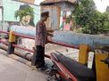 Polsek Krembangan Aktif Pantau Debit Air Sungai Solotigo Antisipasi Banjir