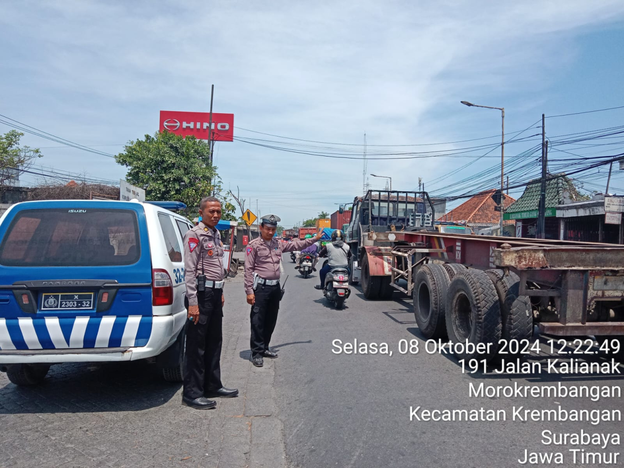 Patroli Pemantauan Arus Lalu Lintas Polsek Krembangan