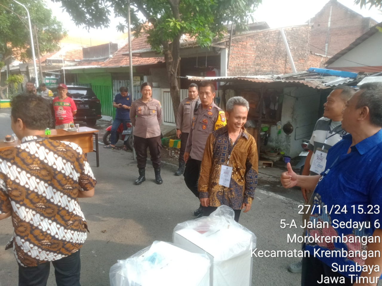 Pengamanan Ketat di TPS 18 Gadukan Utara, Proses Penghitungan Suara Berjalan Kondusif