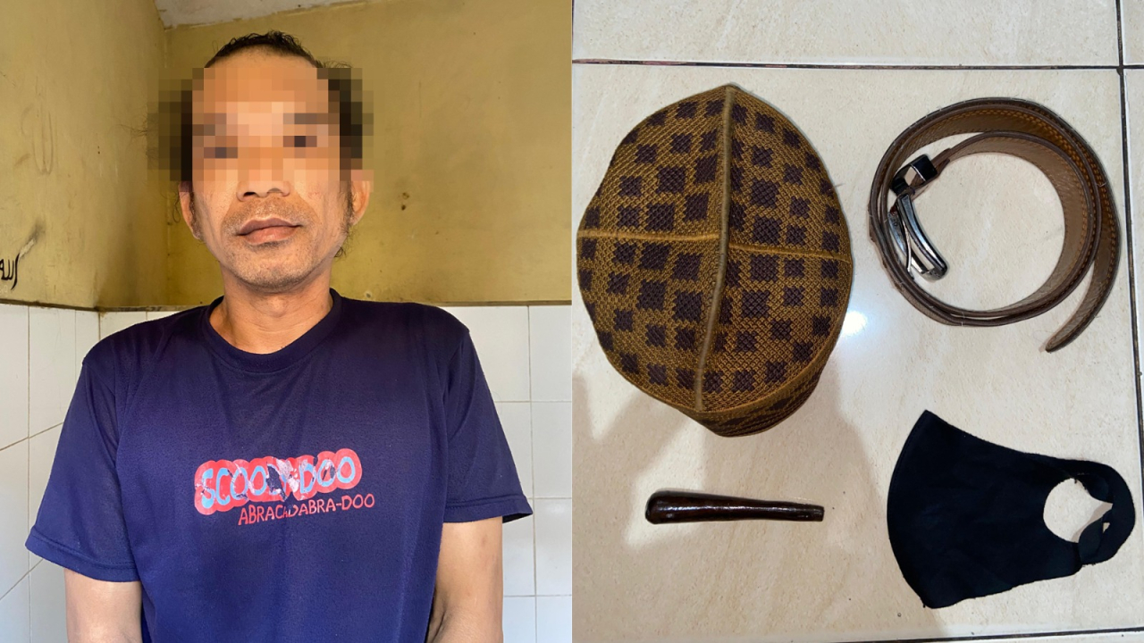 Polsek Semampir Amankan Residivis: Terekam CCTV Saat Curi Tas di Masjid Sunan Ampel.