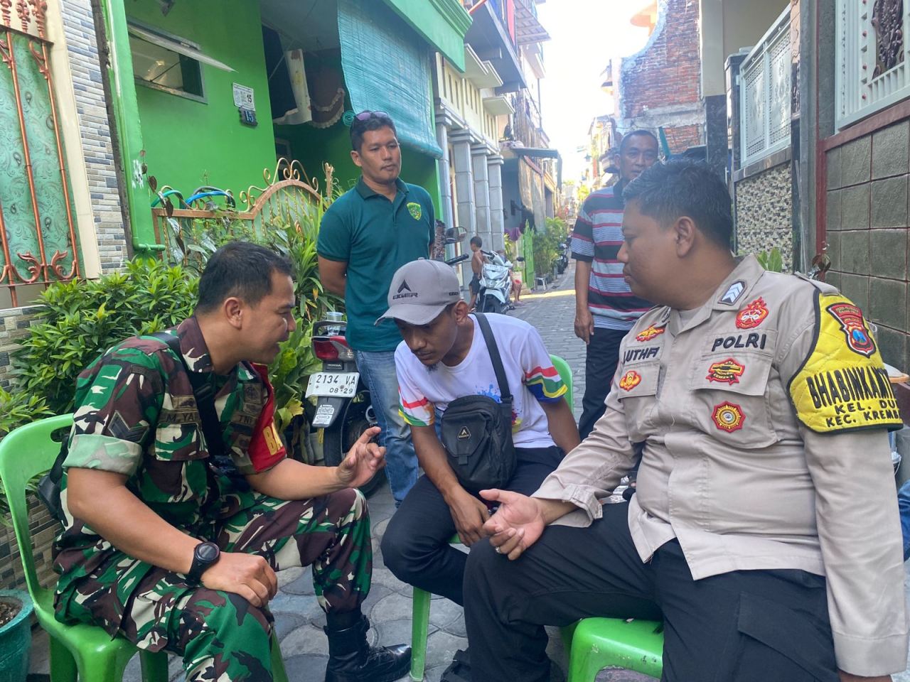 Polsek Krembangan Laksanakan Sambang di Sidorukun untuk Titipkan Pesan Kamtibmas