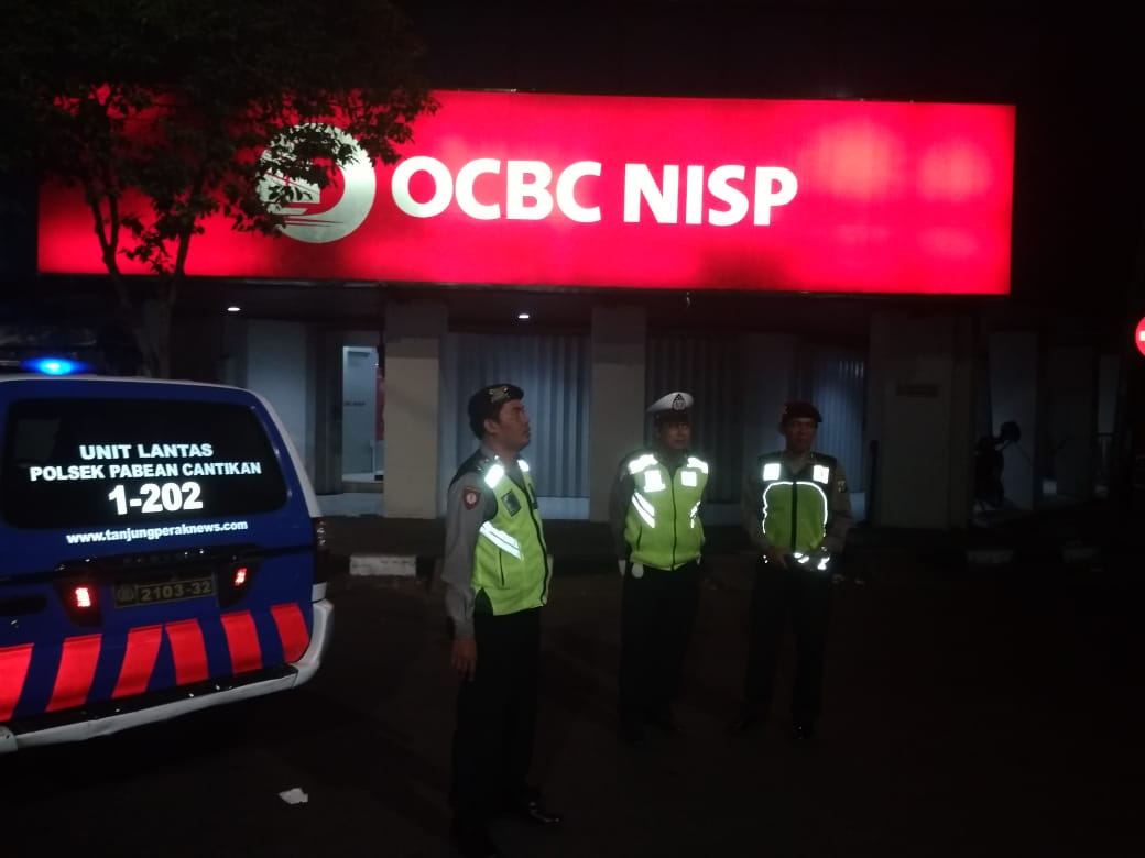 Polsek Pabean Cantikan Rutin Patroli Malam Obyek Vital